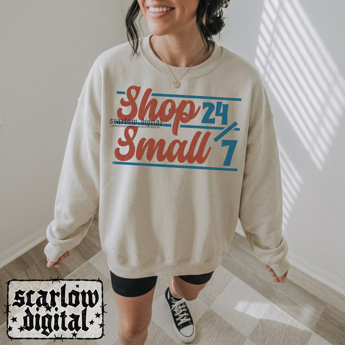 Shop Small 24/7 PNG Digital Design