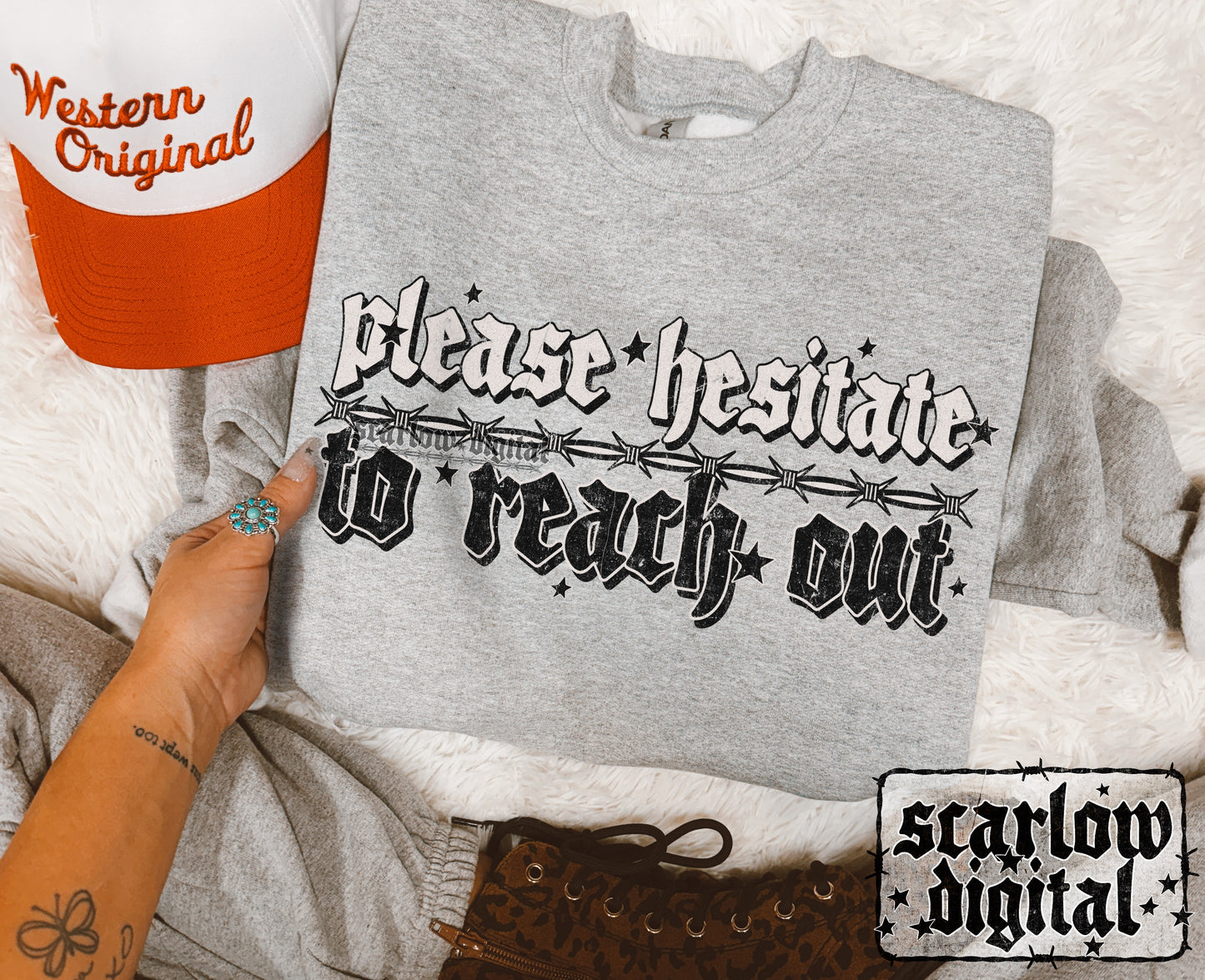 Please Hesitate to Reach Out to Me PNG Digital Design