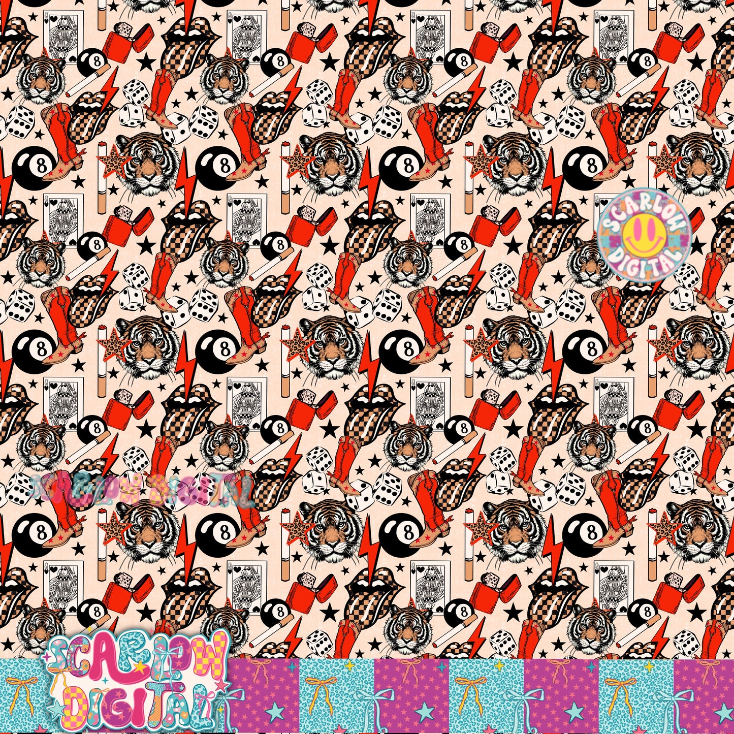Yallternative Seamless Pattern Digital Design