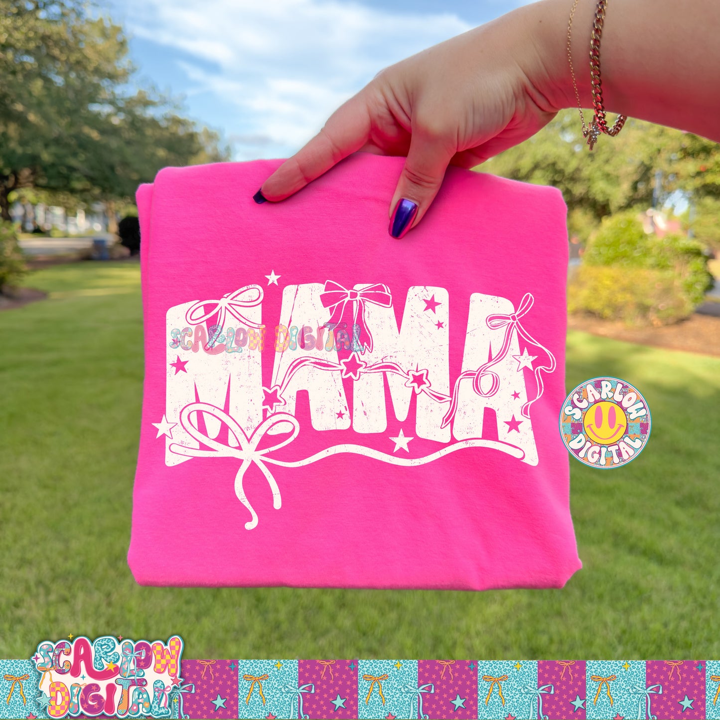 Mama Bows PNG Digital Design
