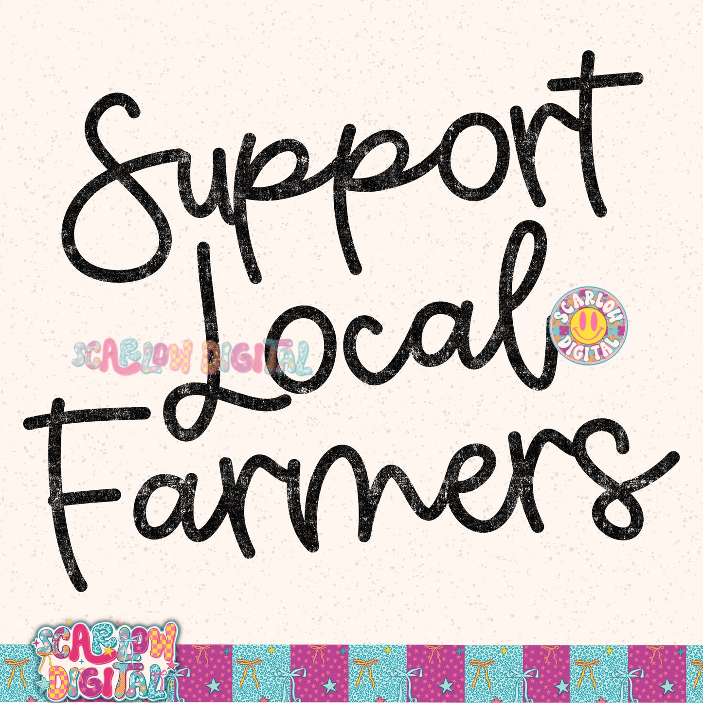 Support Local Farmers PNG Digital Design