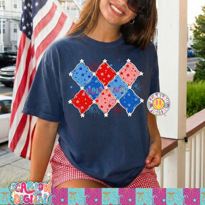 July 4th Pattern PNG Digital Design