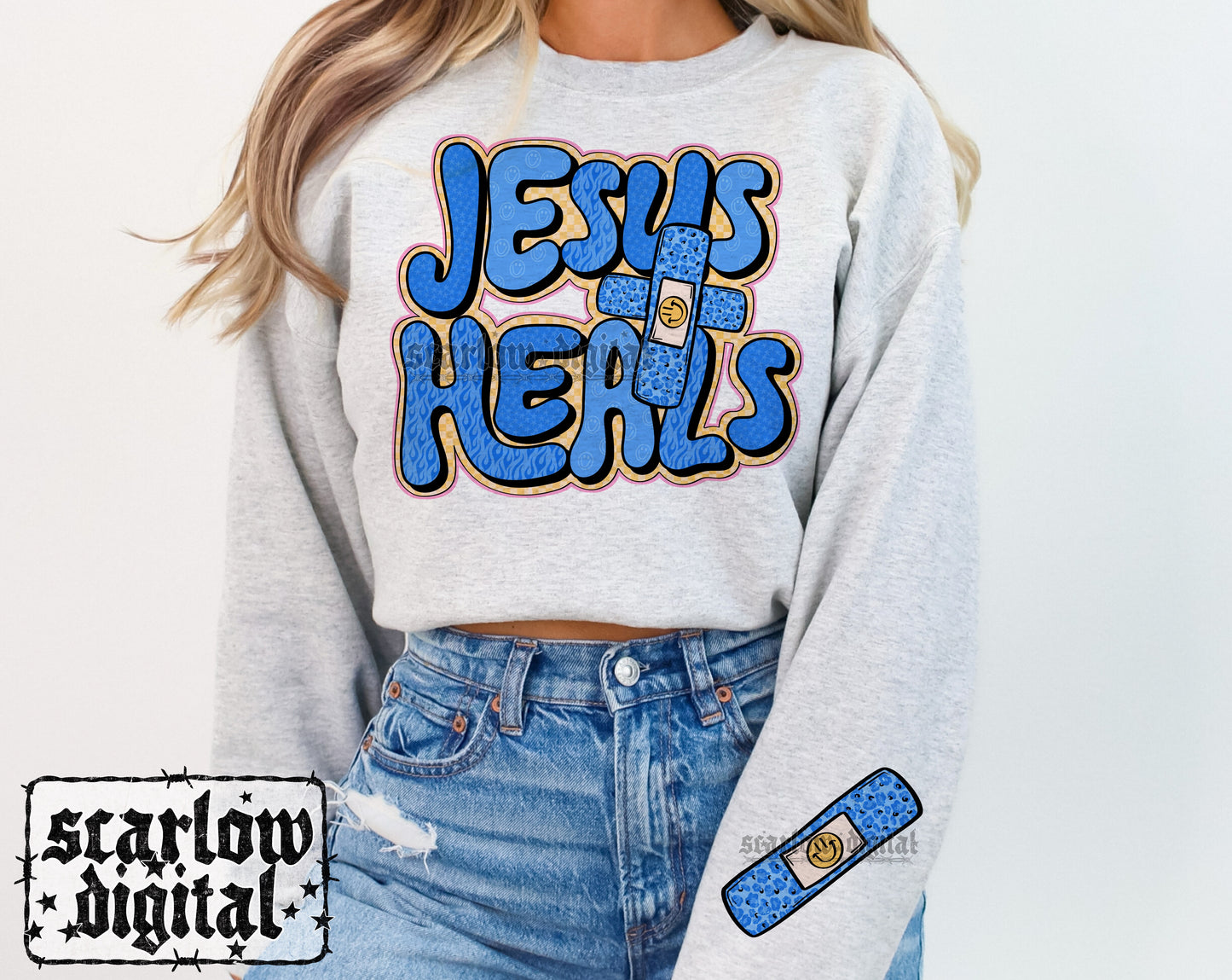 Jesus Heals Front and Back PNG Digital Design