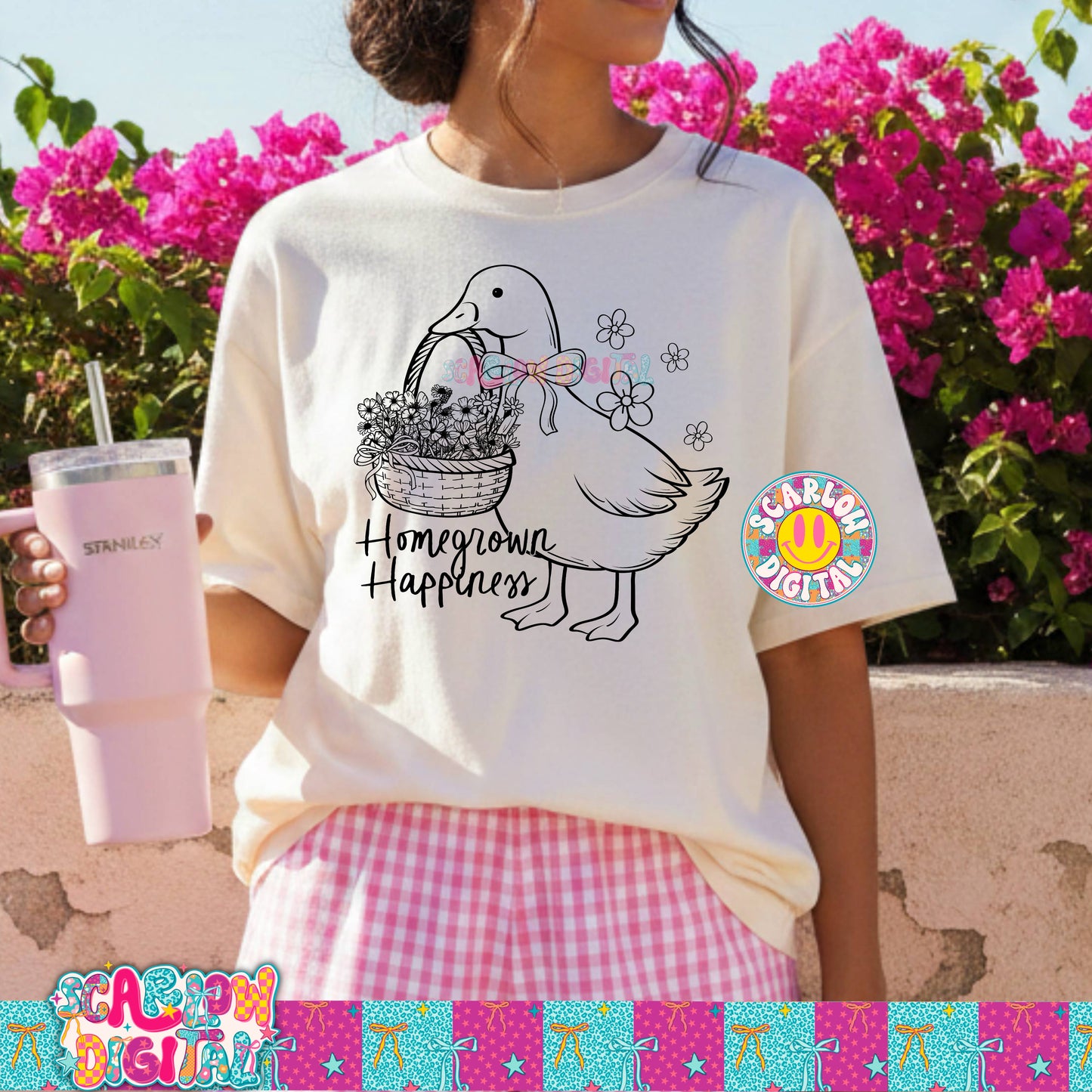 Homegrown Happiness PNG Digital Design