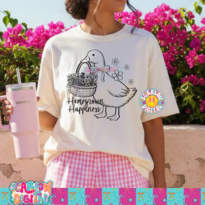 Homegrown Happiness PNG Digital Design