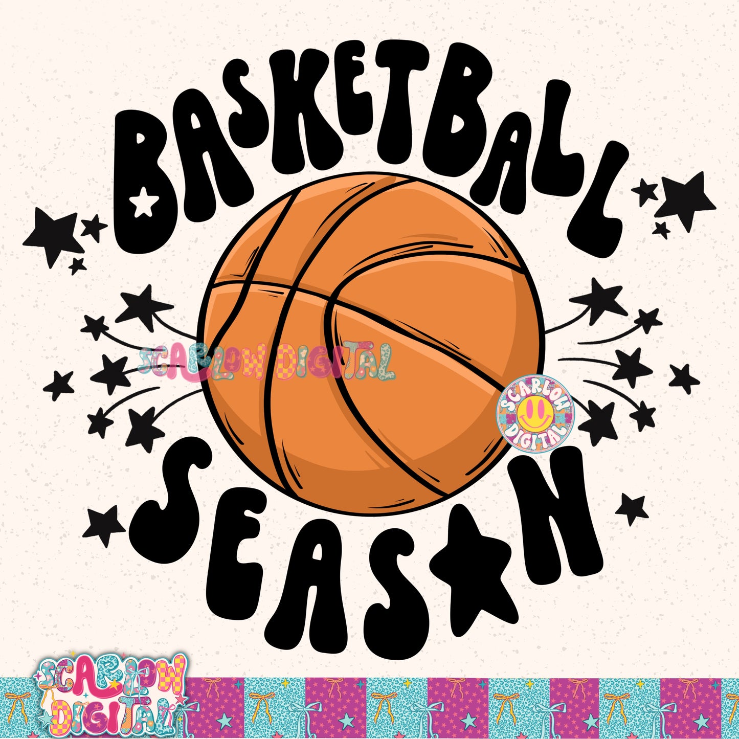 Basketball Season PNG Digital Design