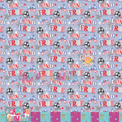 Land of the Free Seamless Pattern Digital Design