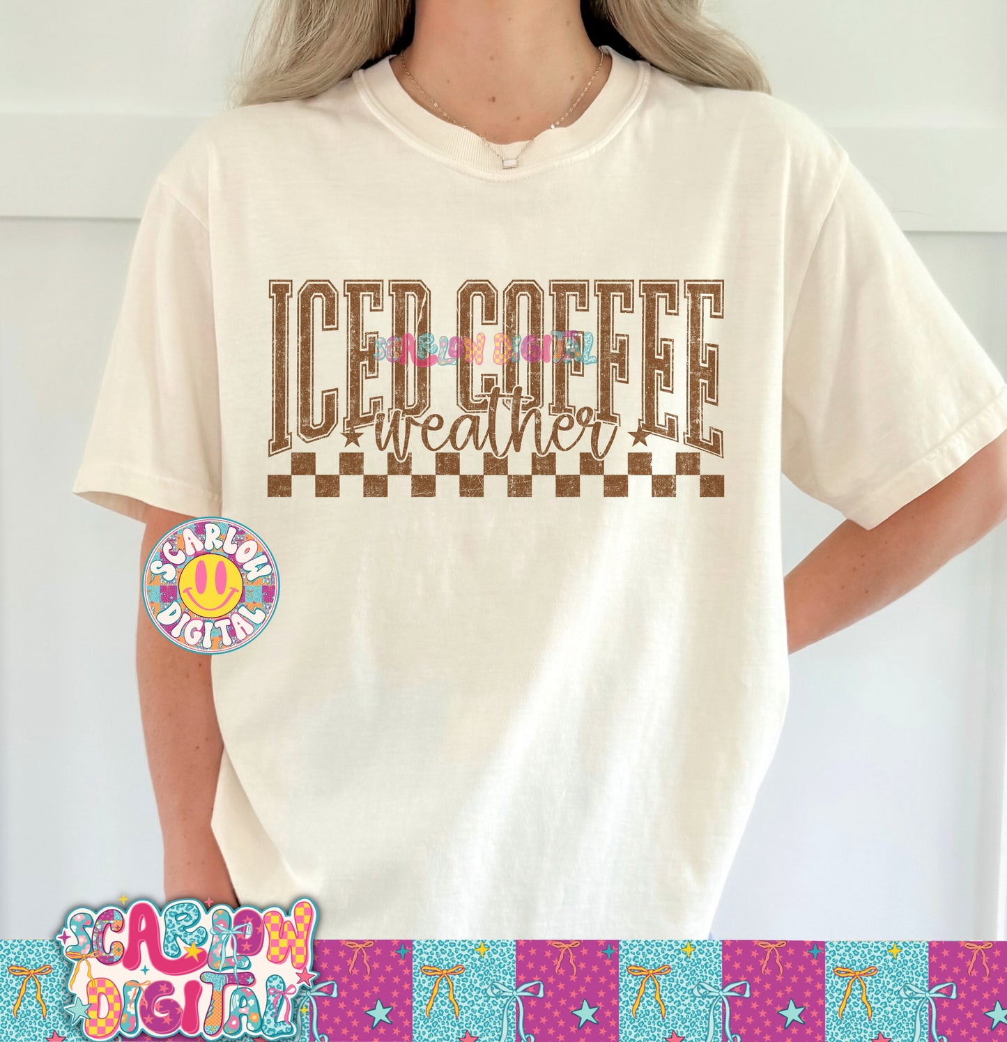 Iced Coffee Weather PNG Digital Design