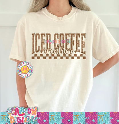 Iced Coffee Weather PNG Digital Design