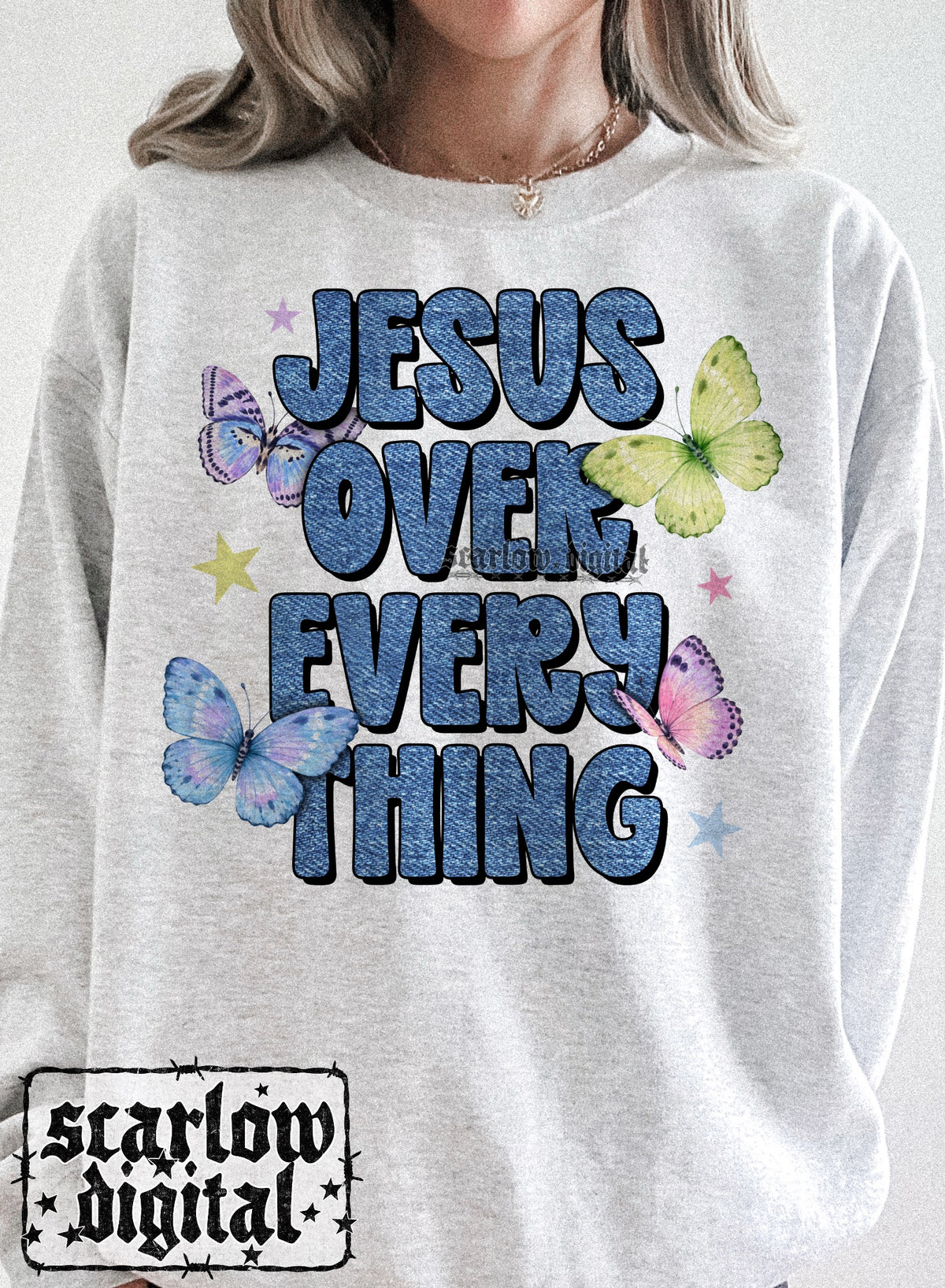 Jesus Over Everything BACK PNG Digital Design