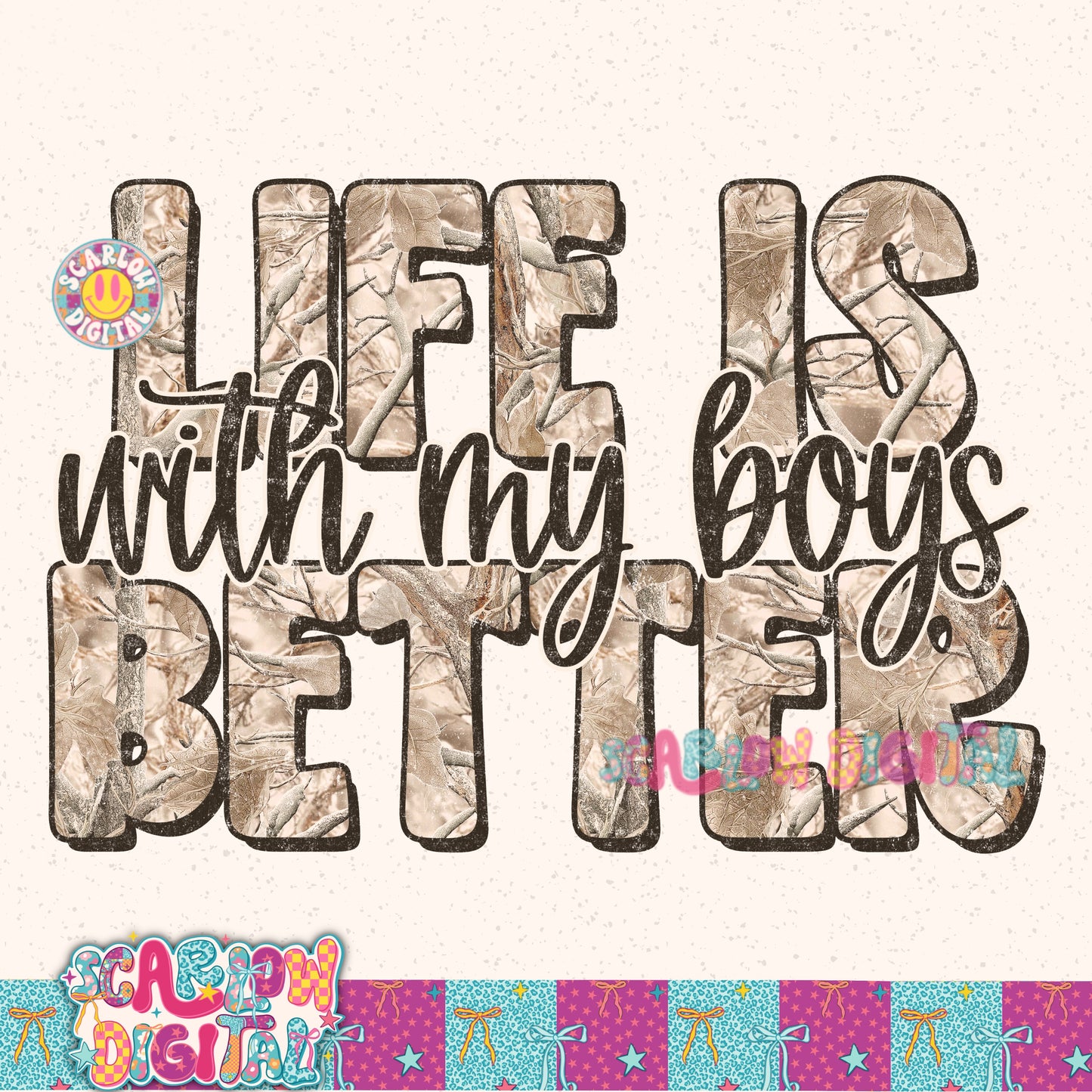 Life is Better With My Boys PNG Digital Design