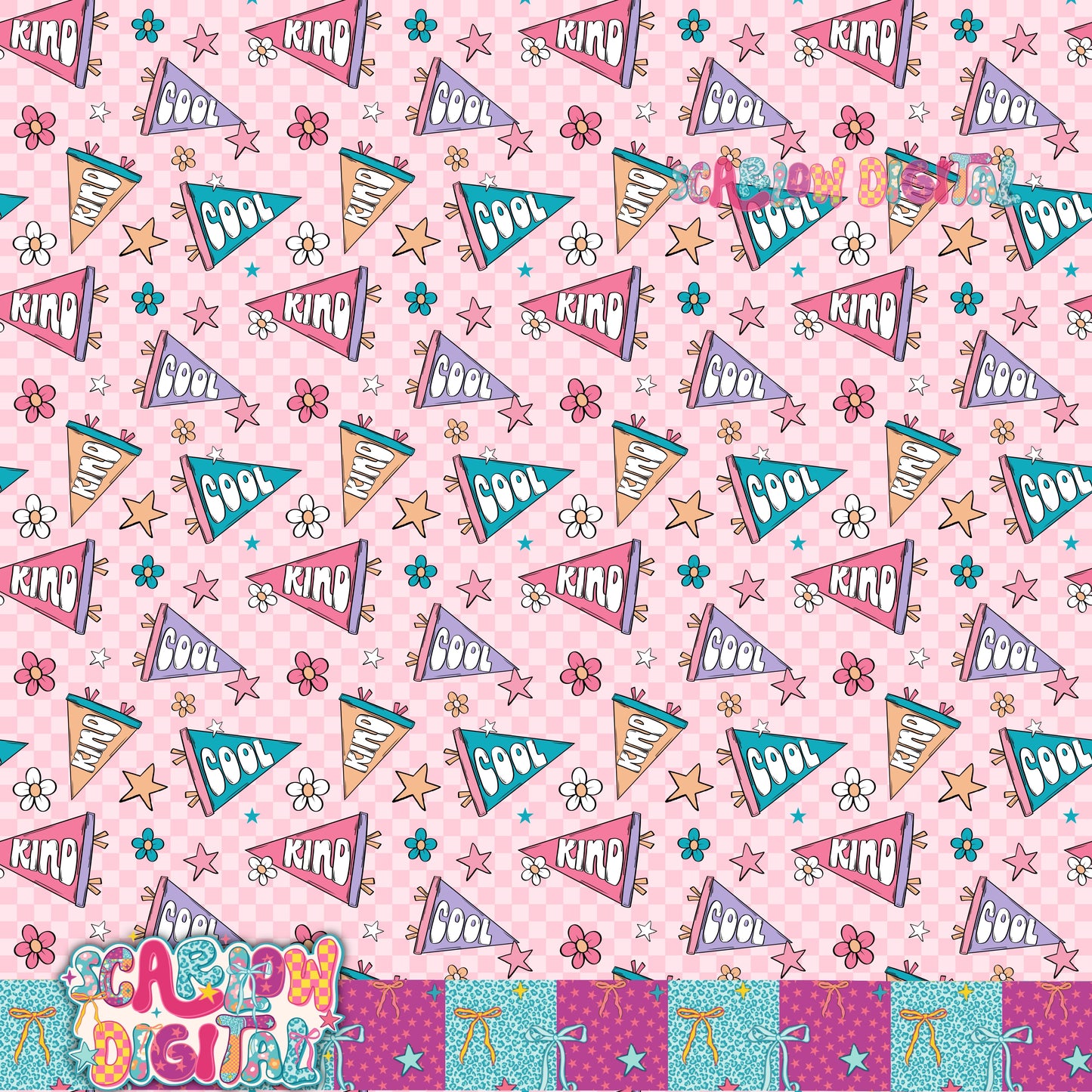 Cool and Kind Seamless Pattern Digital Design