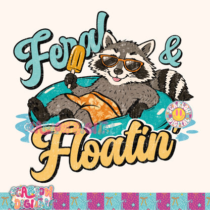 Feral & Floatin' PNG Digital Design