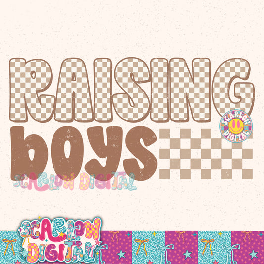 Raising Boys PNG Digital Design