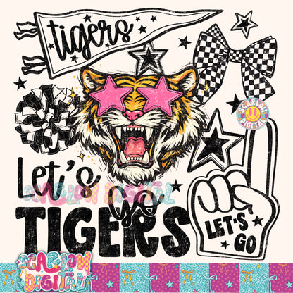Tigers Mascot PNG Digital Design