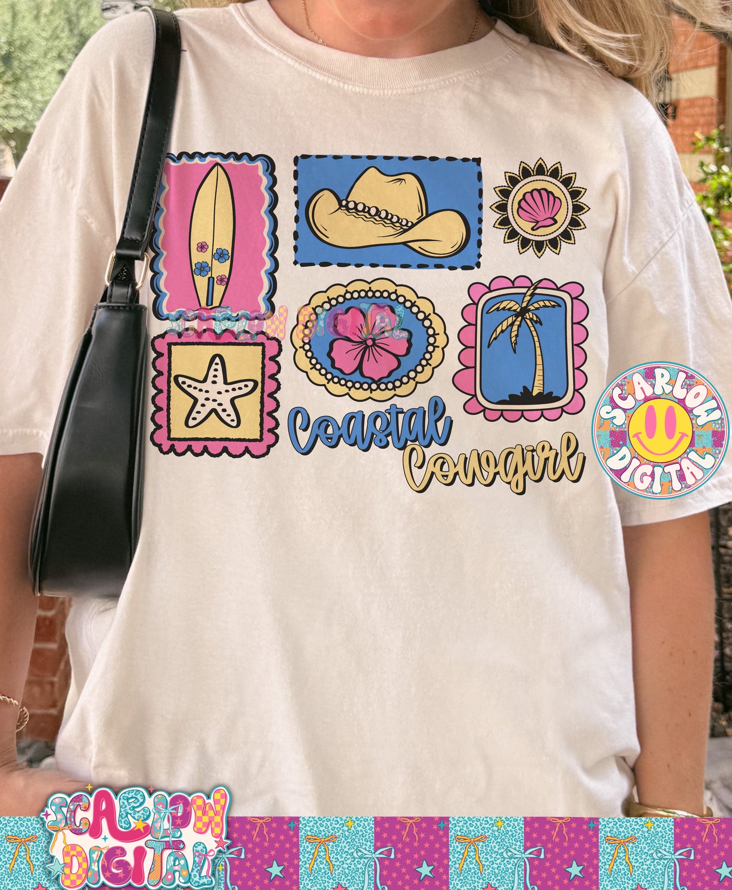 Coastal Cowgirl Full Color PNG Digital Design