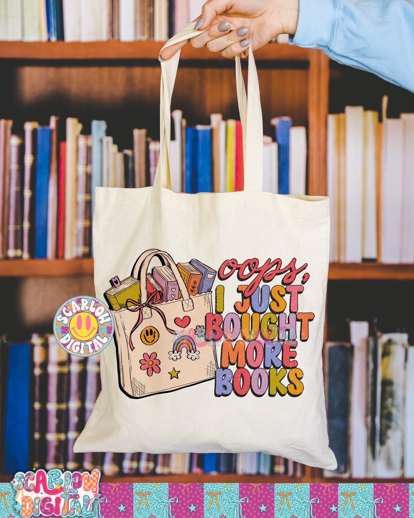 Oops I Bought More Books PNG Digital Design