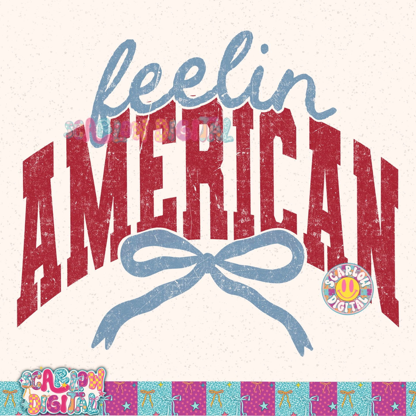 Feelin American PNG Digital Design