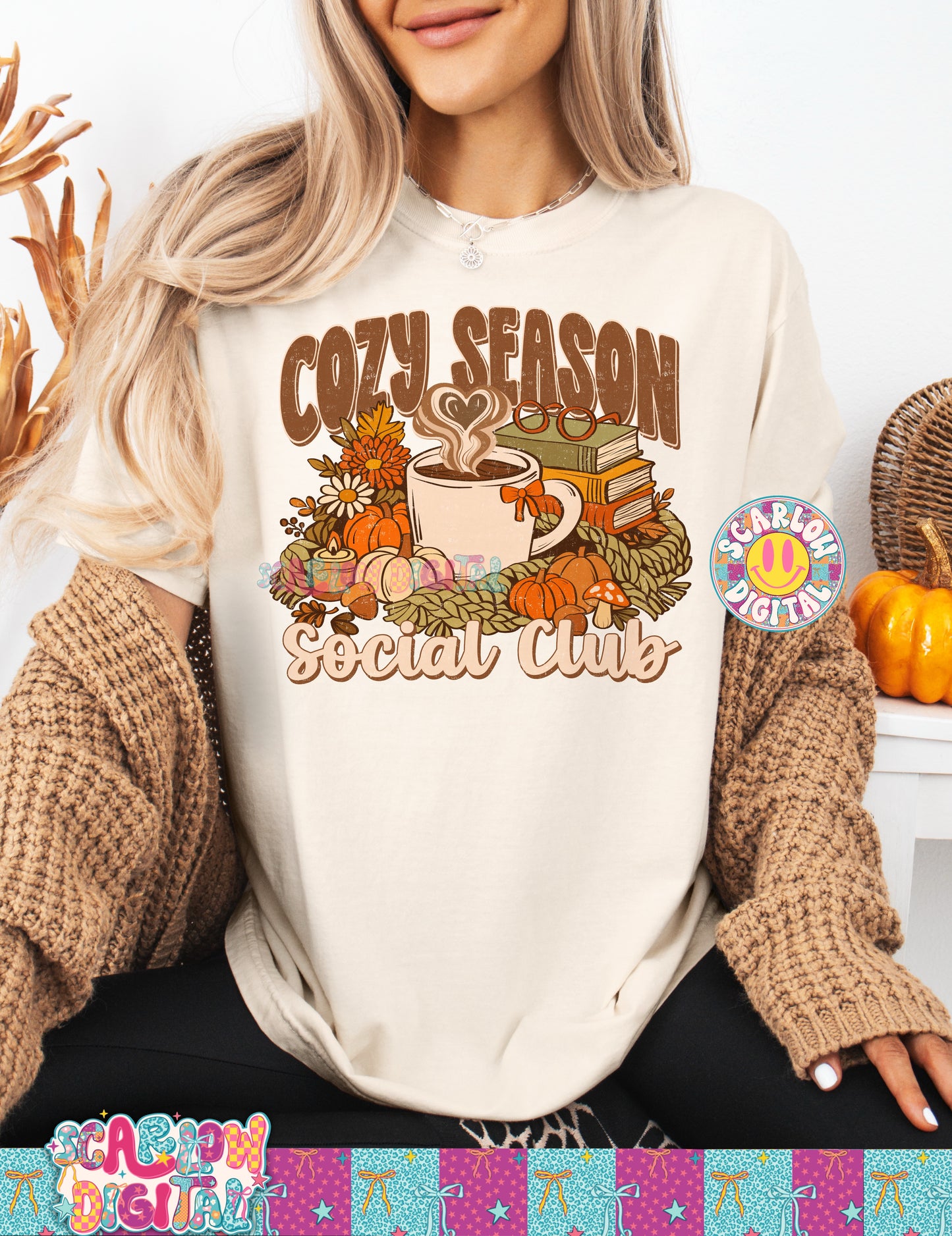 Cozy Season Social Club PNG Digital Design