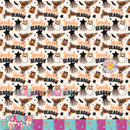 Spooky Season Seamless Pattern Digital Design