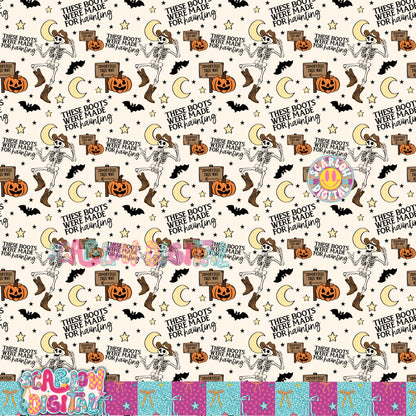 These Boots Were Made For Haunting Seamless Pattern Digital Design