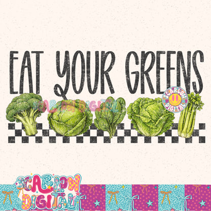 Eat Your Greens PNG Digital Design