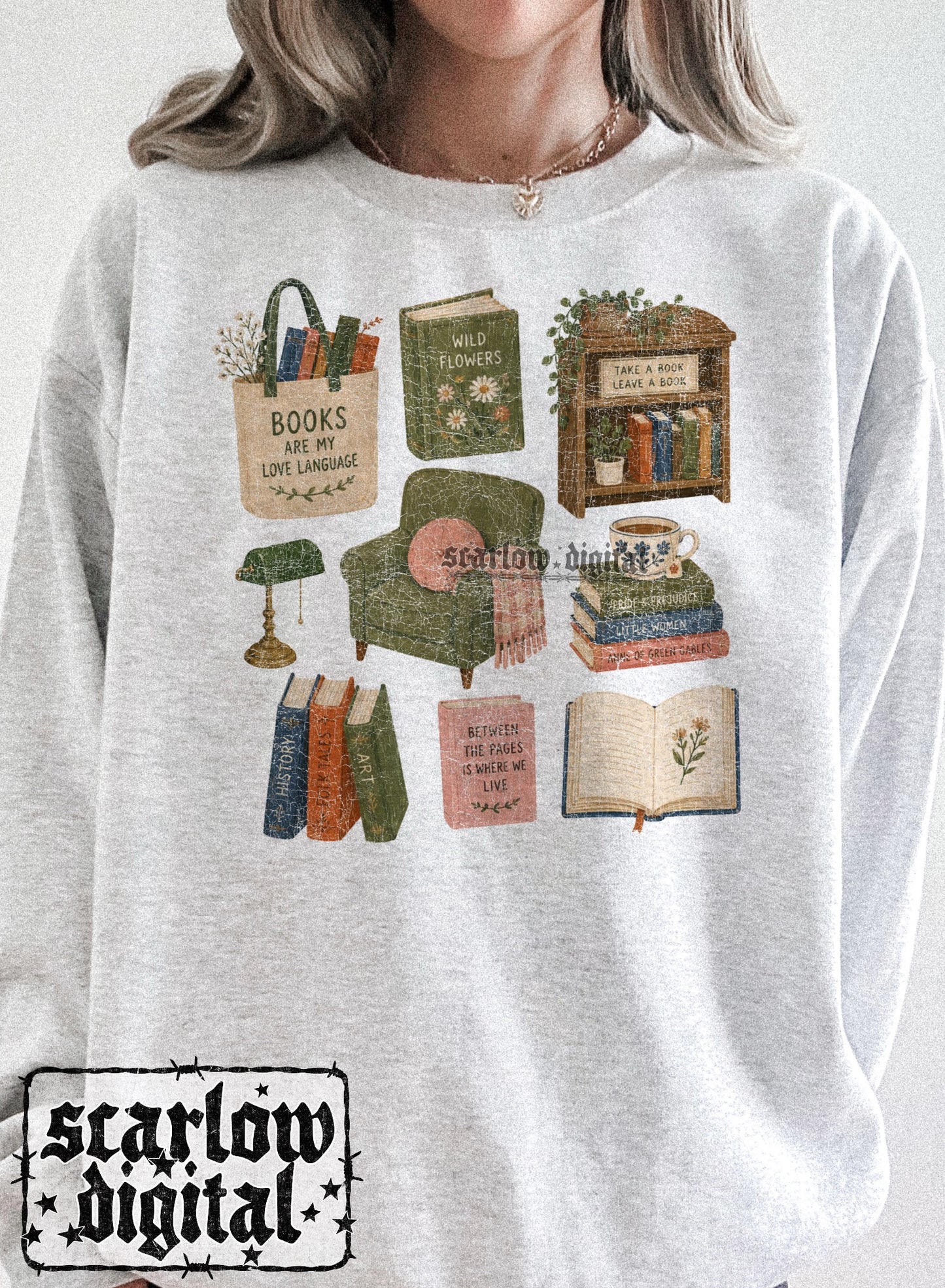 Bookstore Library PNG Digital Design