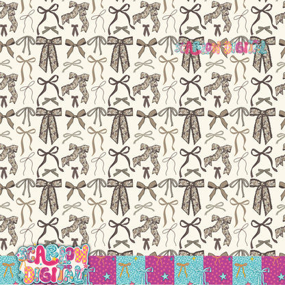 Camo Bows Seamless Pattern Digital Design