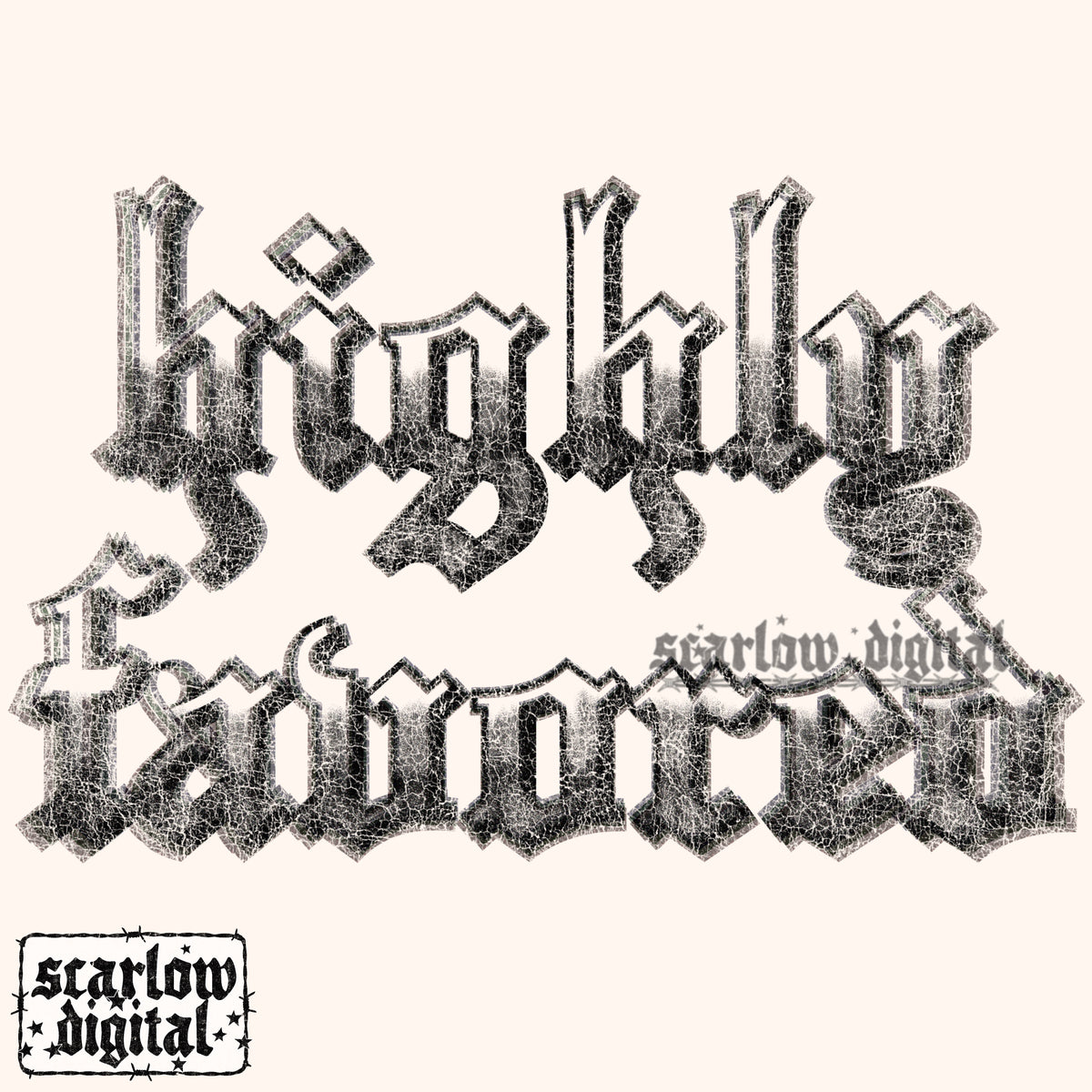 Highly Favored PNG Digital Design