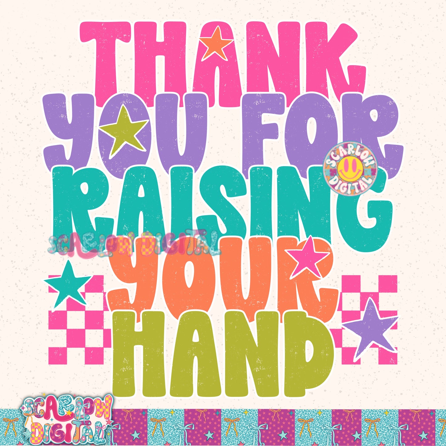 Thank You For Raising Your Hand PNG Digital Design