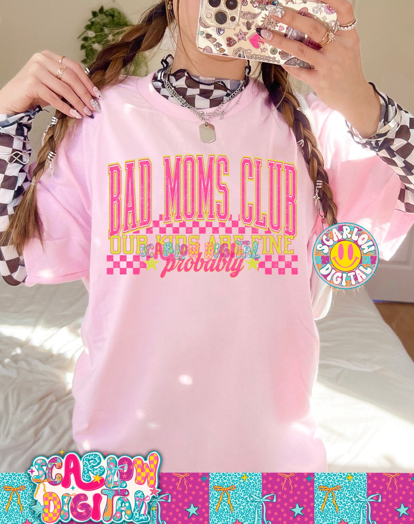 Bad Moms Club Our Kids Are Fine ★ Probably ★ PNG Digital Design