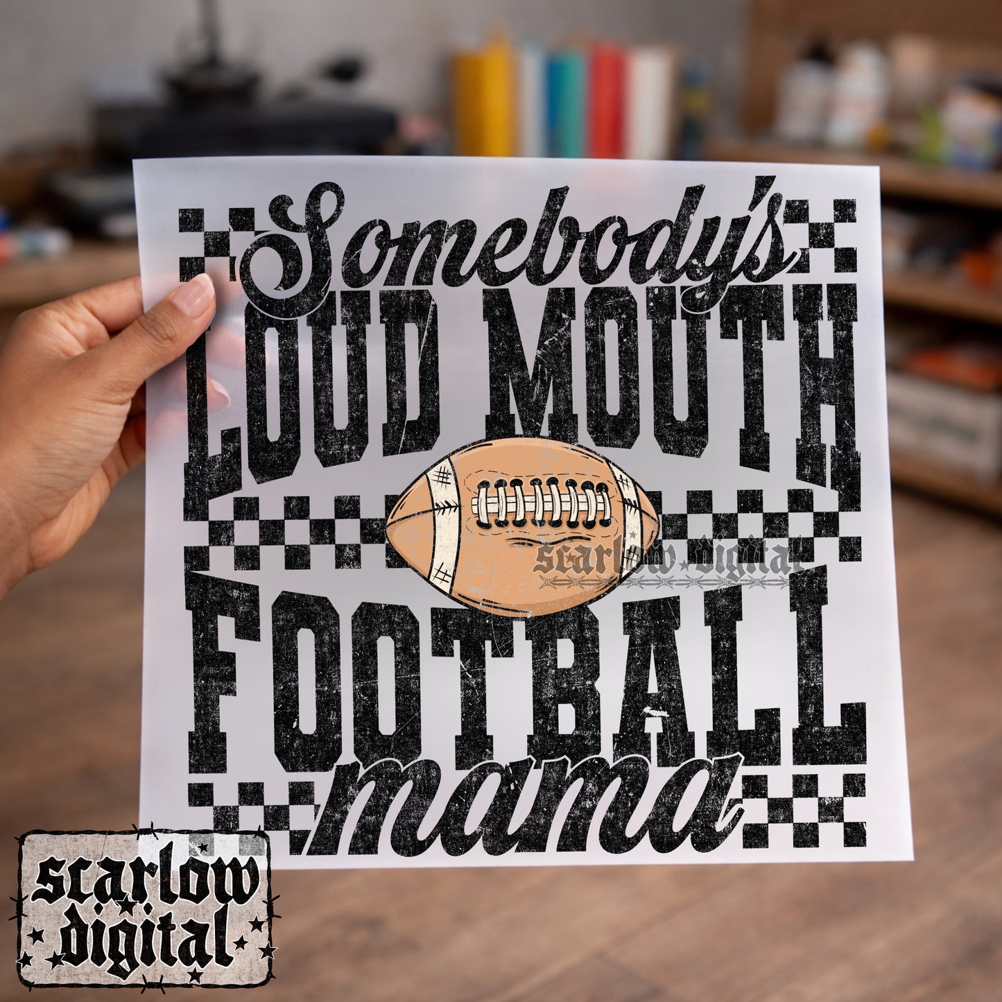Football Mama PNG Digital Design