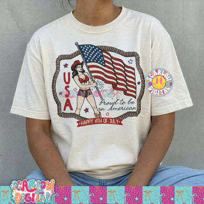 Proud to Be an American PNG Digital Design