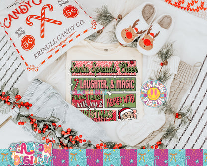 Santa Spreads Cheer PNG Digital Design