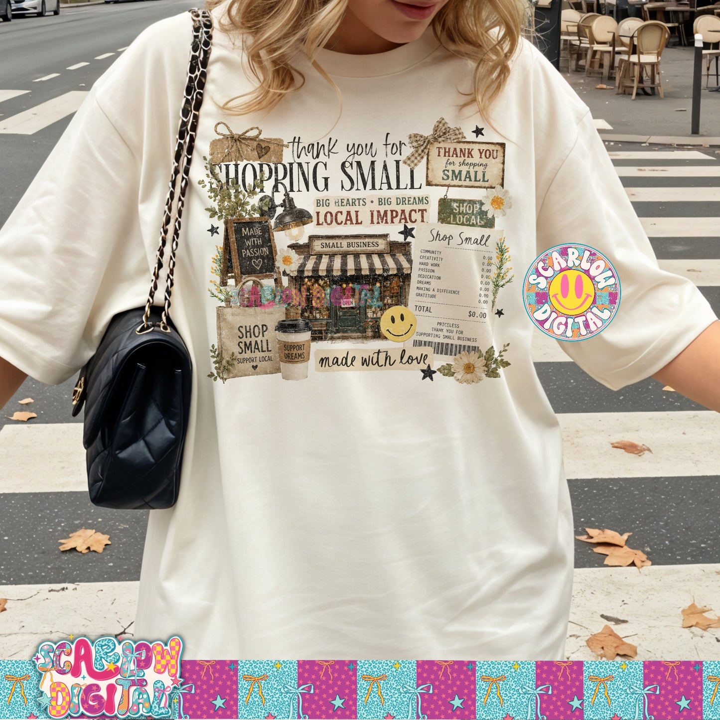 Thank you For Shopping Small Collage PNG Digital Design