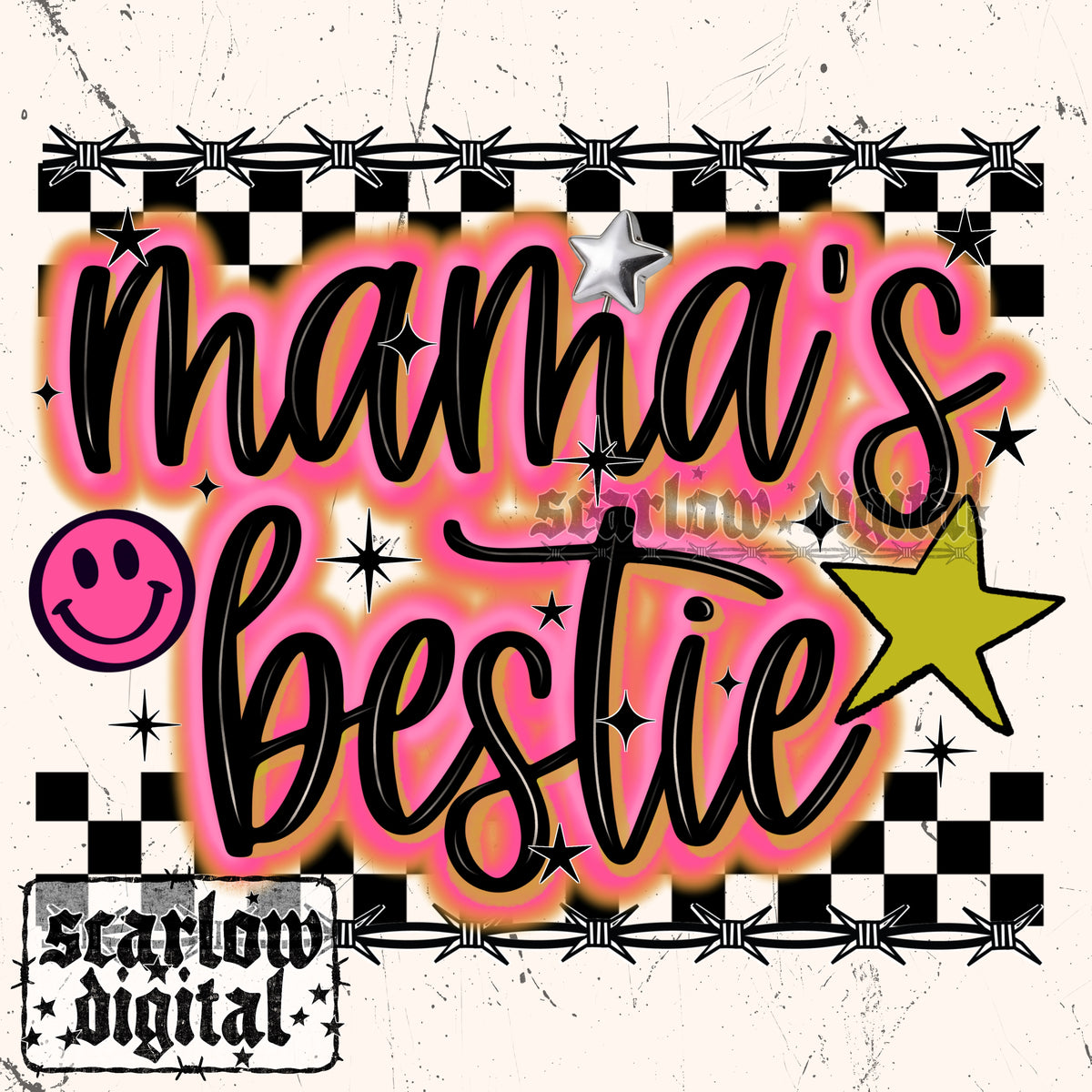 Mama's Bestie PNG Digital Design