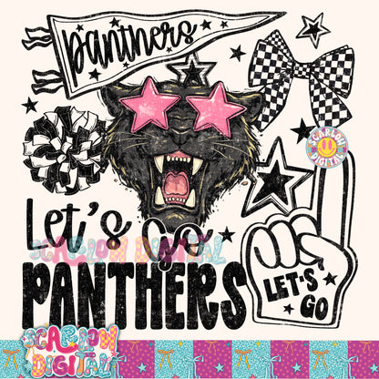 Panthers Mascot PNG Digital Design