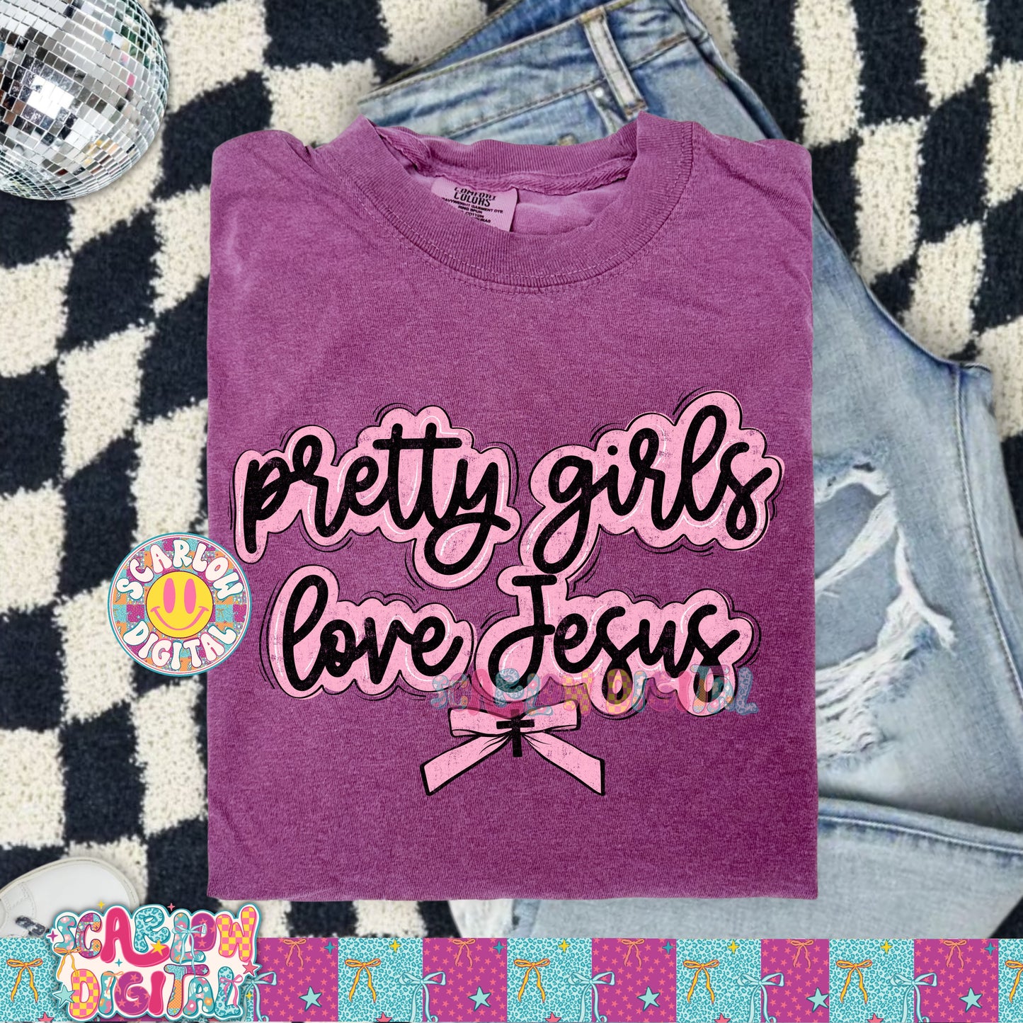 Pretty Girls Love Jesus PNG Digital Design