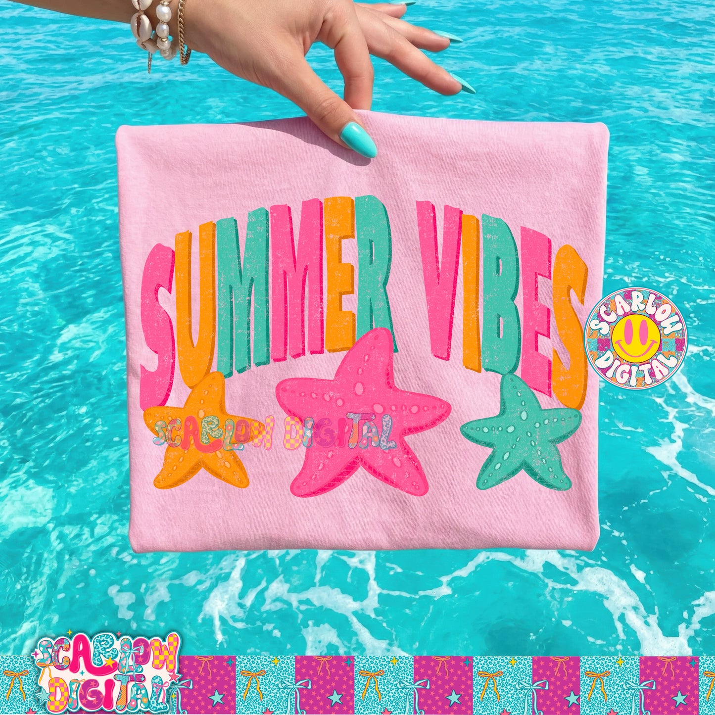 Summer Vibes PNG Digital Design