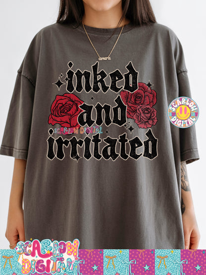 Inked and Irritated PNG Digital Design