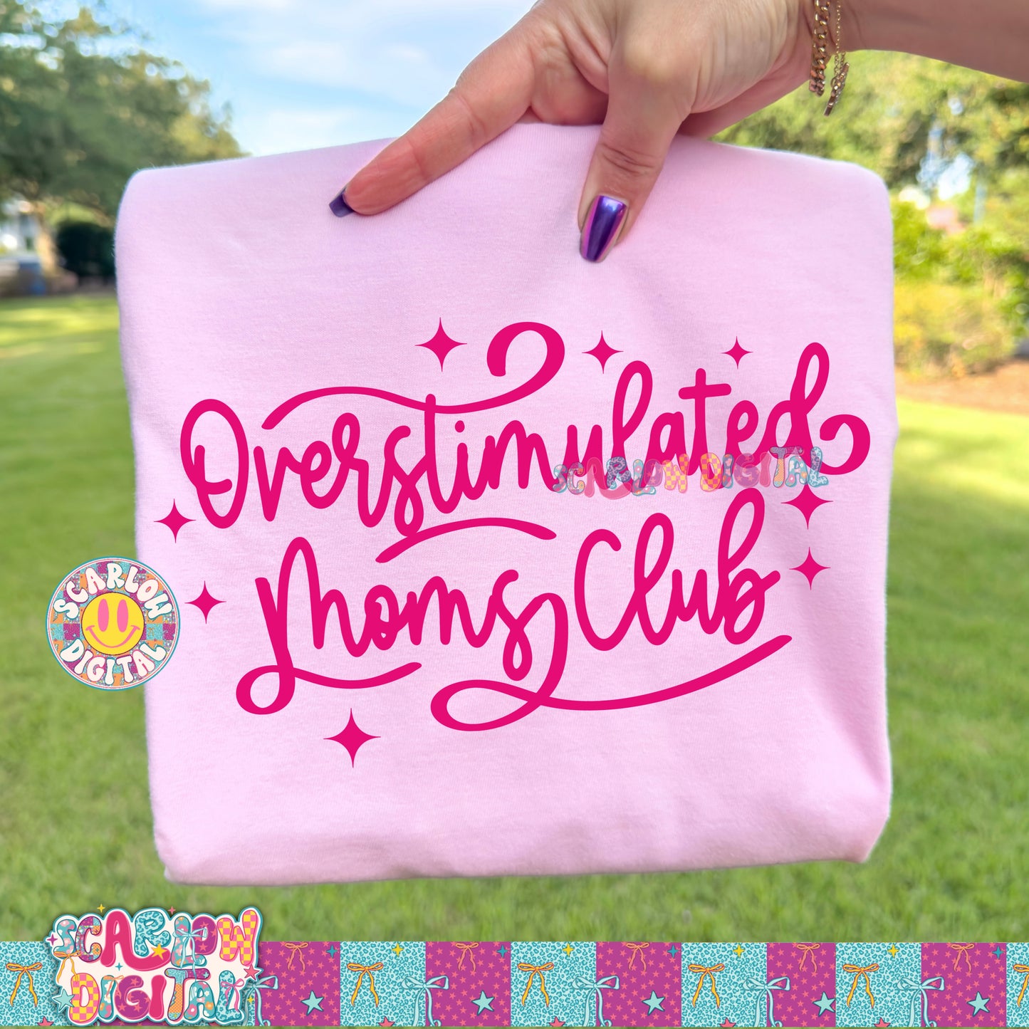 Overstimulated Moms Club PNG Digital Design