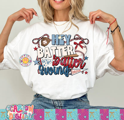 Hey Batter Batter Swing PNG Digital Design