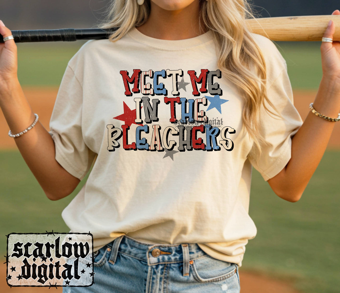 Meet Me in the Bleachers PNG Digital Design