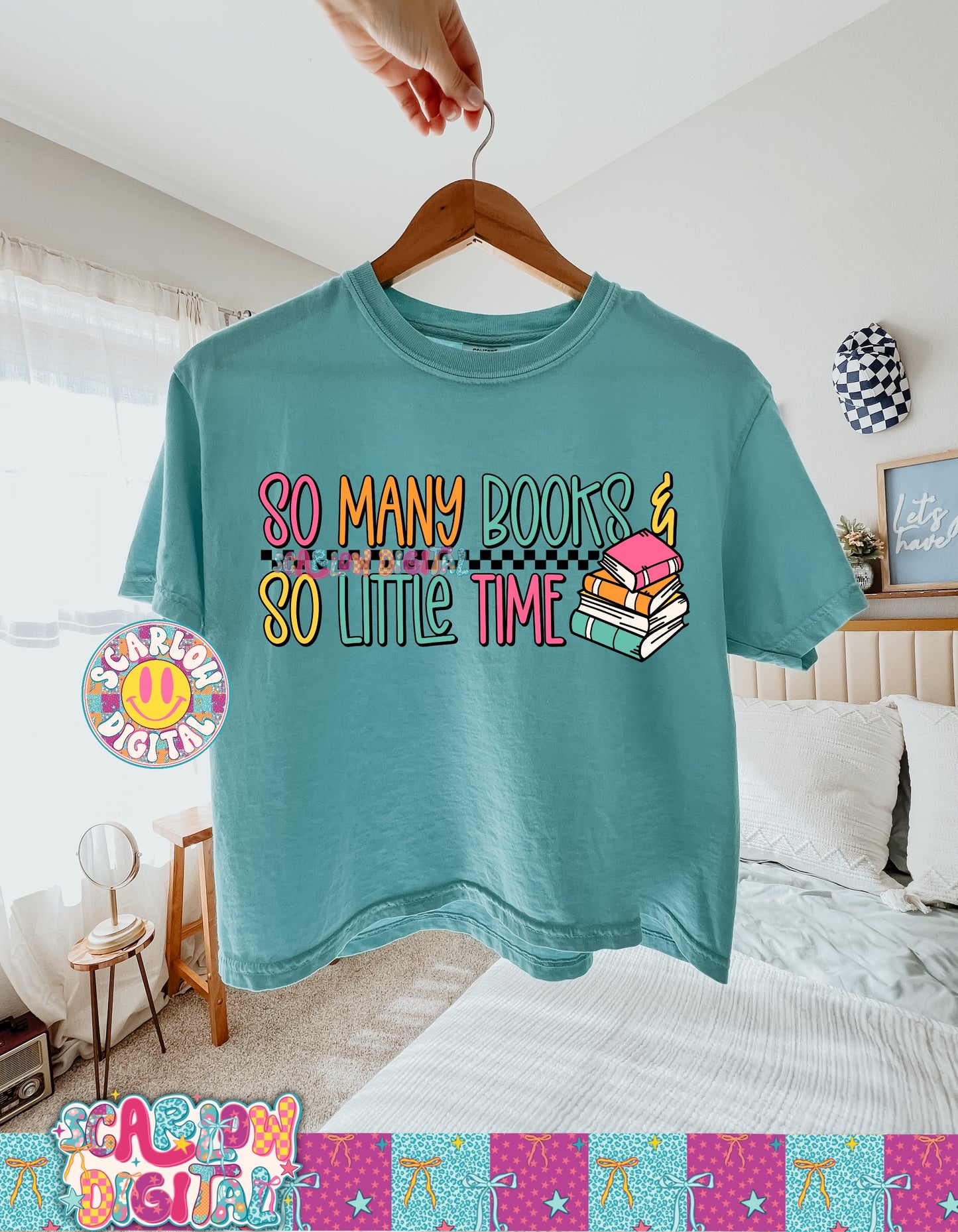 So Many Books So Little Time PNG Digital Design