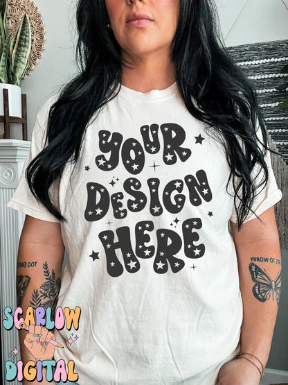 Comfort Colors 1717 Off White Tshirt Mockup, cc mockup, model mockups, studio mockup, trendy mockup, boho tshirt mockup, fun tshirt mockups