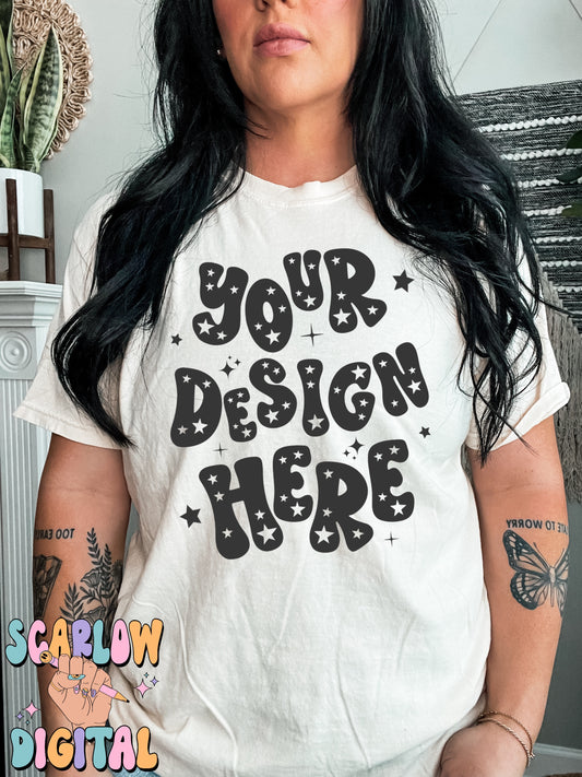 Comfort Colors 1717 Off White Tshirt Mockup, cc mockup, model mockups, studio mockup, trendy mockup, boho tshirt mockup, fun tshirt mockups