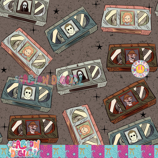 TODAY ONLY: Horror Movies Seamless Pattern Digital Design