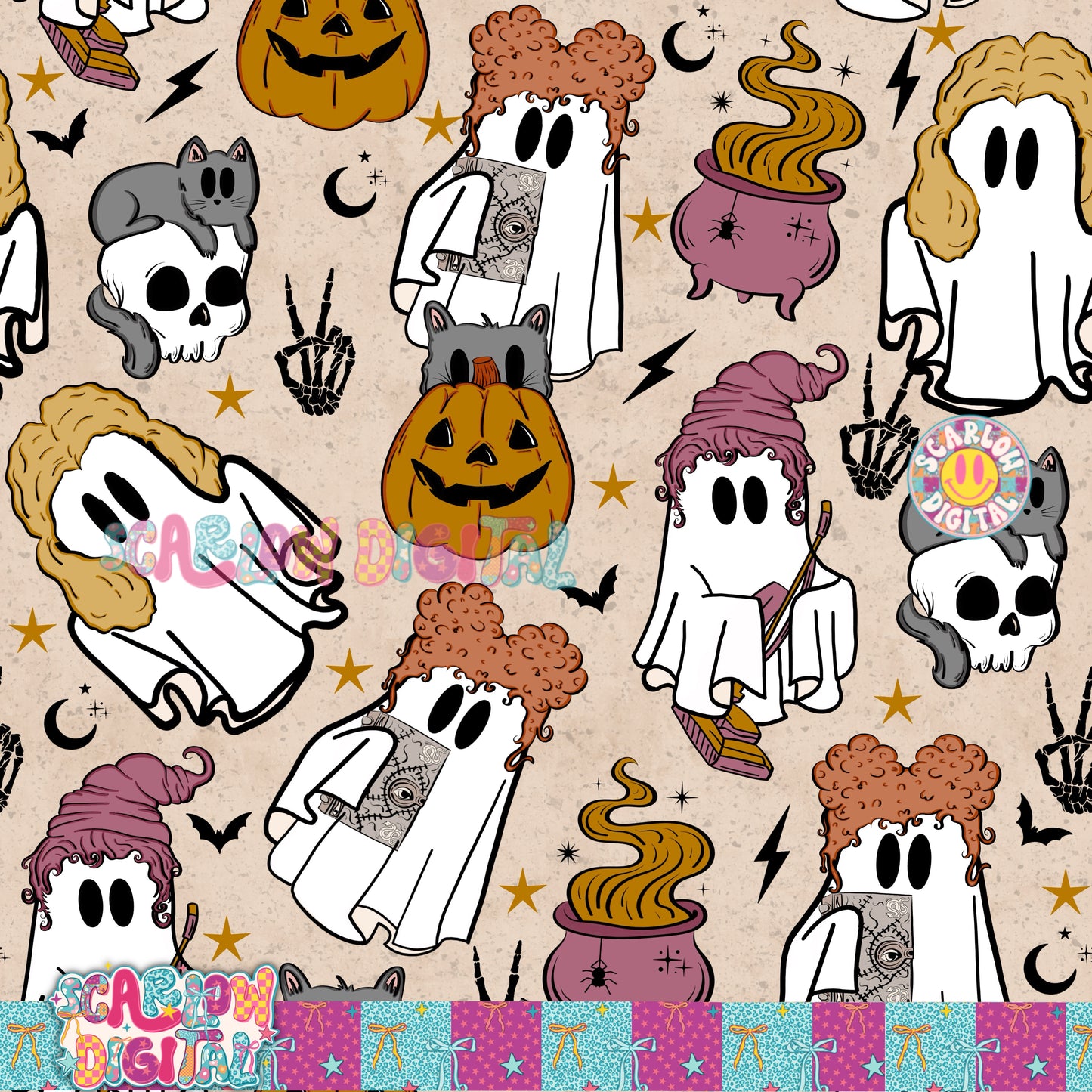 TODAY ONLY: Sanderson Sisters Seamless Pattern Digital Design