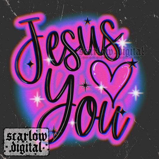 Jesus Loves You PNG Digital Design