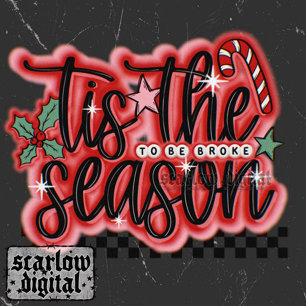 Tis the Season Christmas PNG Digital Design